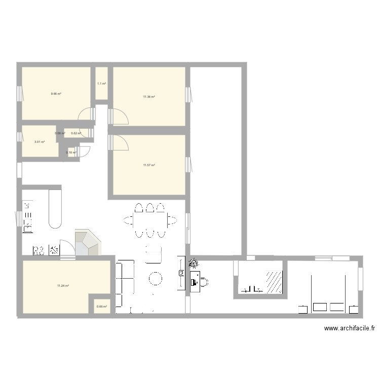 maison extension vB 2 pieces. Plan de 0 pièce et 0 m2