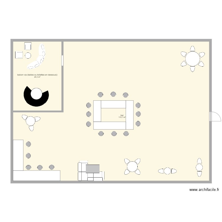 Bar. Plan de 0 pièce et 0 m2