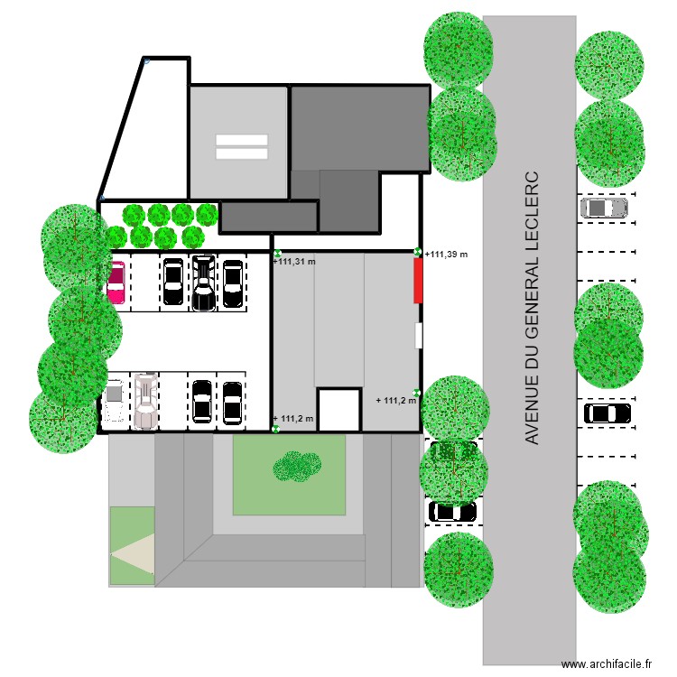 78 VIROFLAY 197 Leclerc Plan Masse V Espoir 12092022 sous loc. Plan de 28 pièces et 971 m2