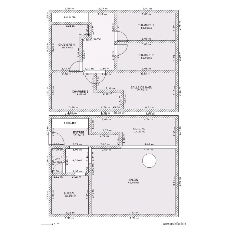 90m carre au sol. Plan de 0 pièce et 0 m2