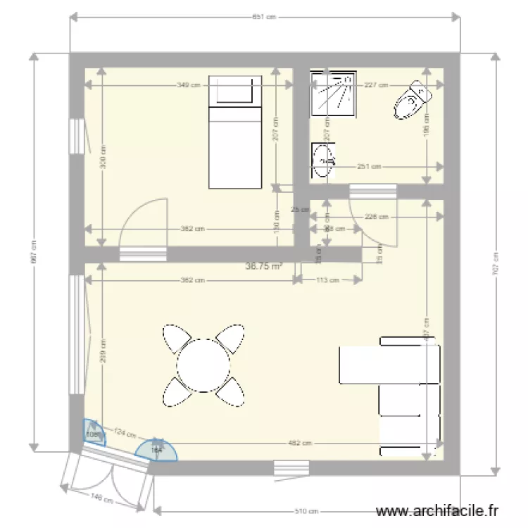Champs &eacute;lys&eacute;es 21  appartement. Plan de 