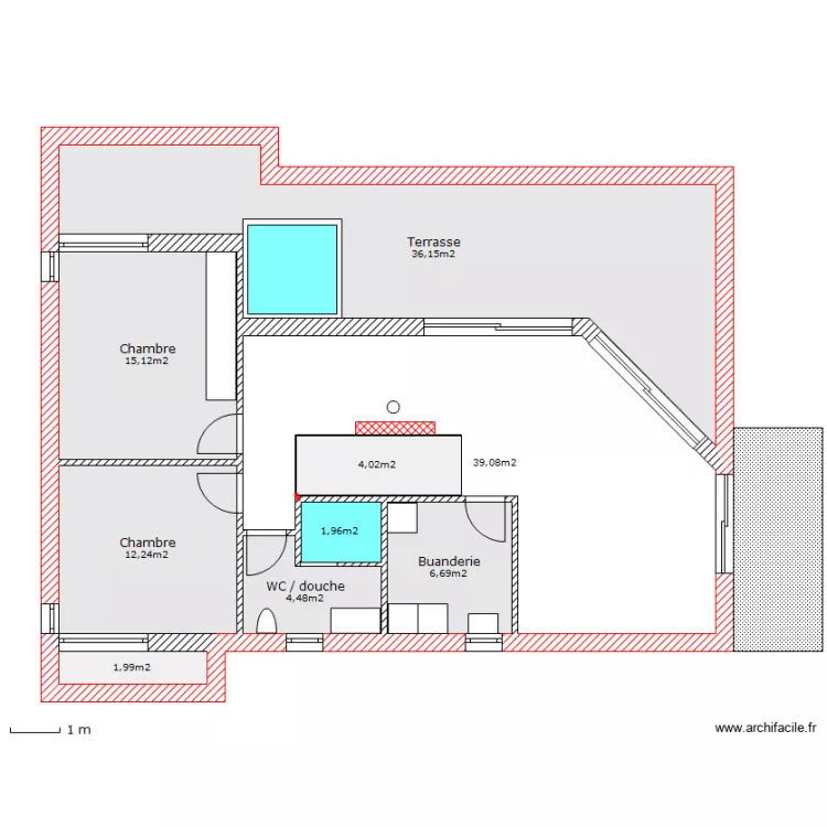 Clos 3 modifications &Atilde;&copy;tage. Plan de 