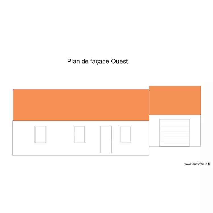 FACADE OUEST PC 2602. Plan de 