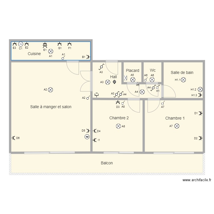 plan marie claire. Plan de 9 pièces et 208 m2