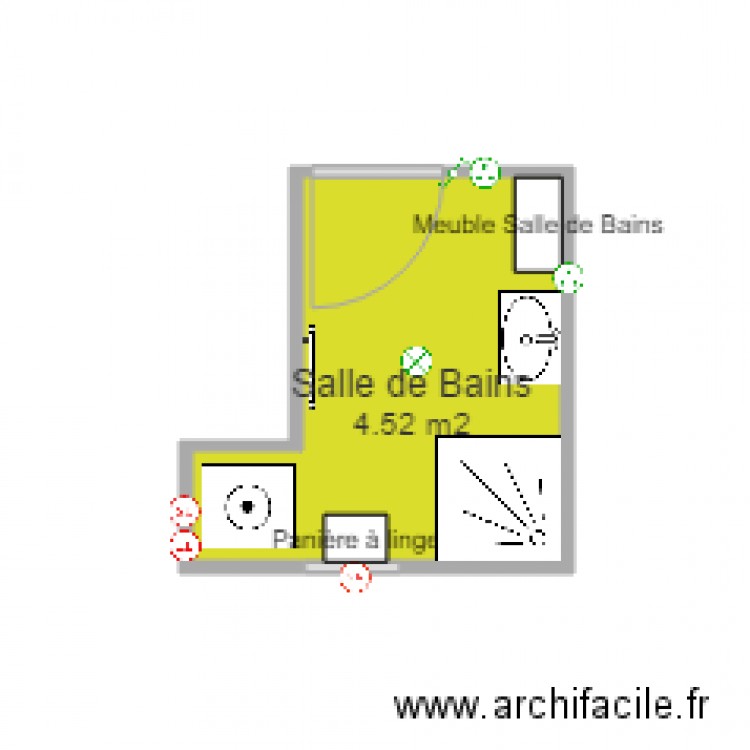 Salle de Bains. Plan de 0 pièce et 0 m2