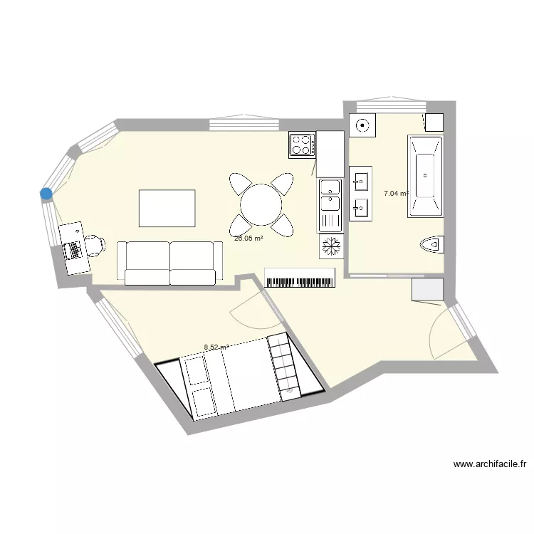 Appart oullins. Plan de 