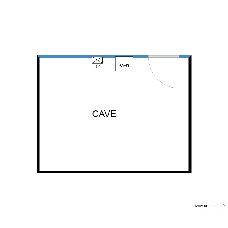 Cave appartement Tournais. Plan de 1 pièce et 12 m2