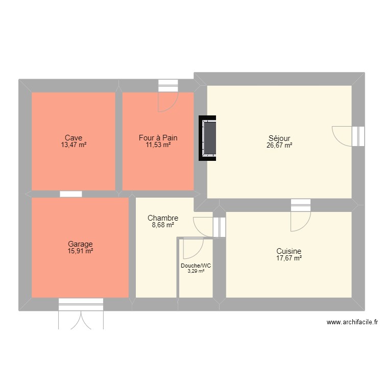 Madelmont. Plan de 13 pièces et 180 m2