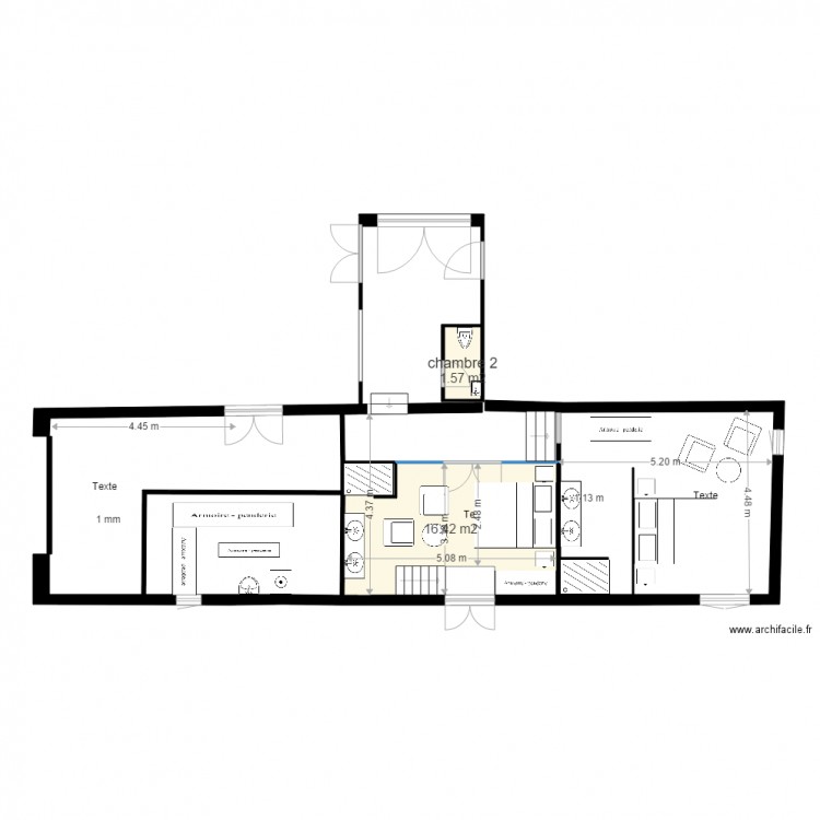 Aménagement Grange 2 Montoison 121. Plan de 0 pièce et 0 m2