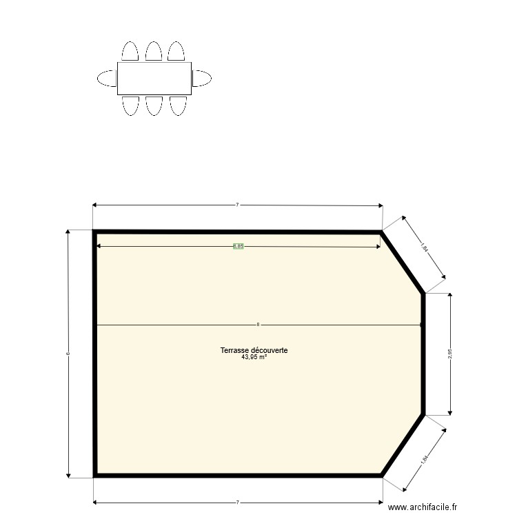 ilot terrasse découverte. Plan de 0 pièce et 0 m2