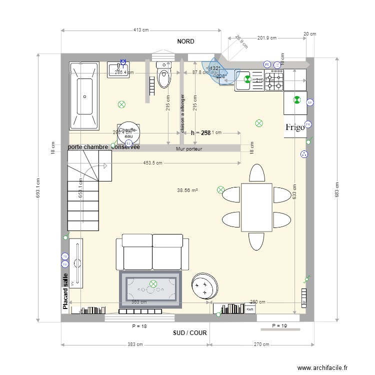 RDC Pinceloup 2 Option3. Plan de 0 pièce et 0 m2