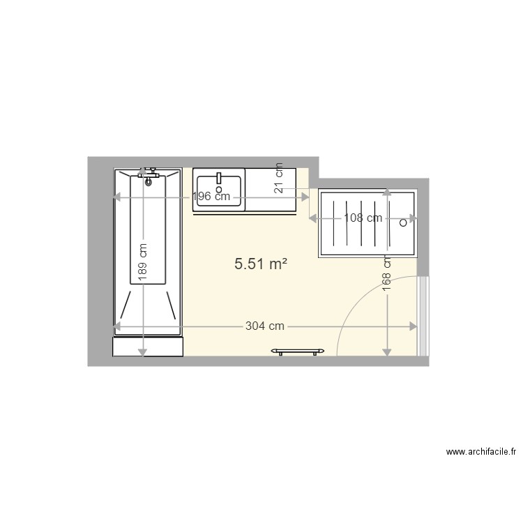 Salle de bain Thumeries v3. Plan de 0 pièce et 0 m2