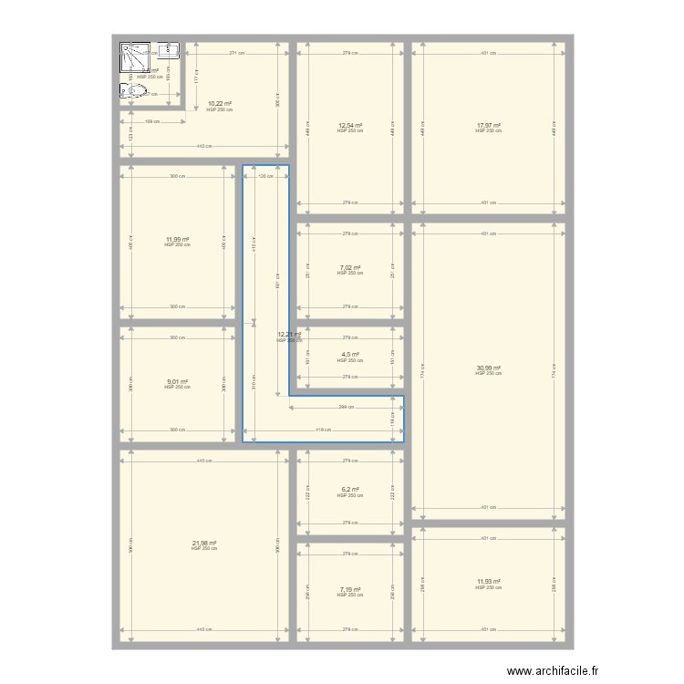 plan 1. Plan de 0 pièce et 0 m2