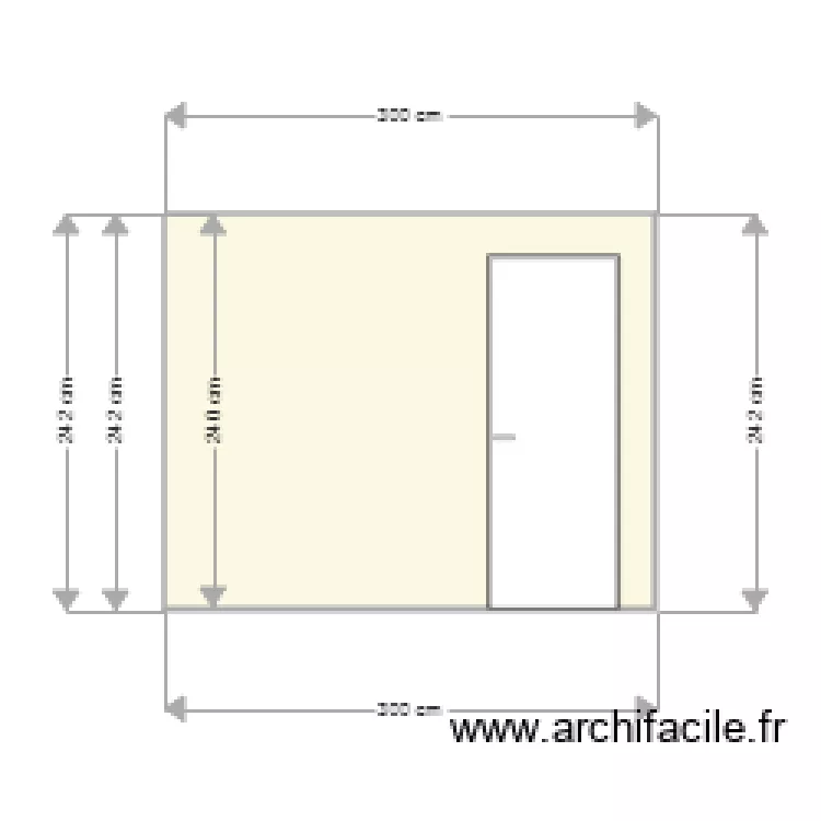 facade est. Plan de 