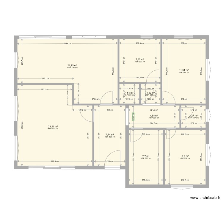 EV KÖSKER 1. Plan de 11 pièces et 99 m2