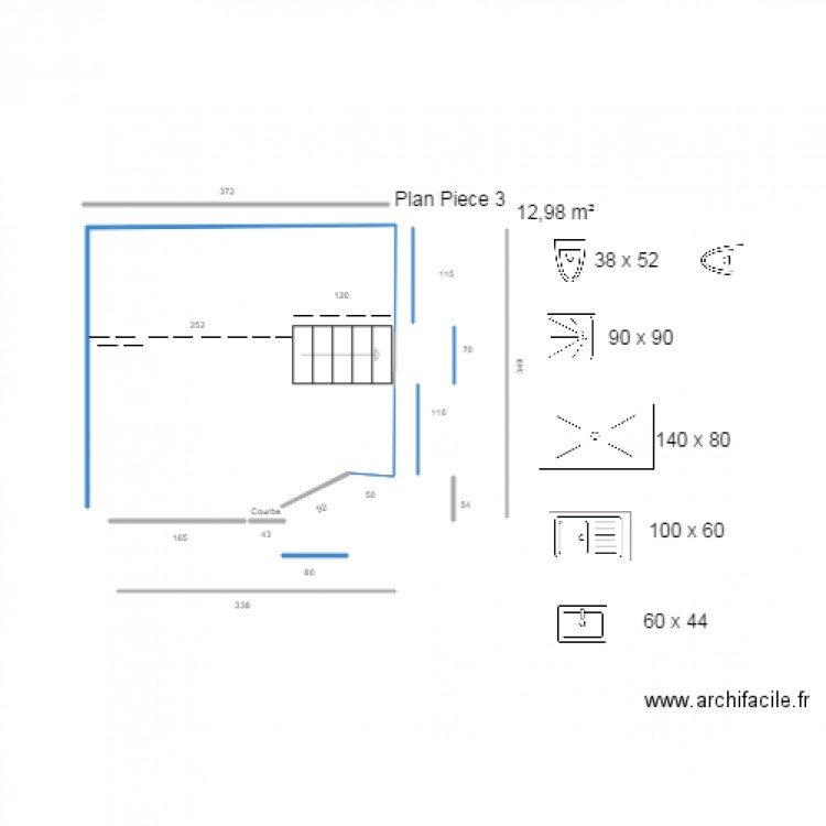 piece 3 Plan. Plan de 0 pièce et 0 m2