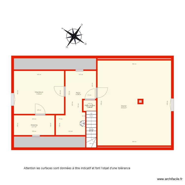 BI 4541 &eacute;tage c&ocirc;t&eacute;. Plan de 
