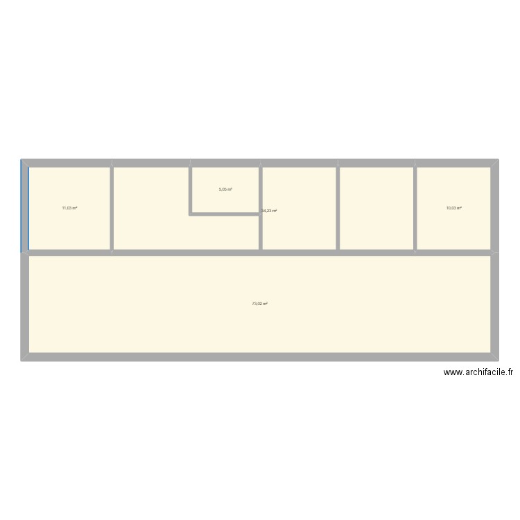 cotes revues. Plan de 0 pièce et 0 m2