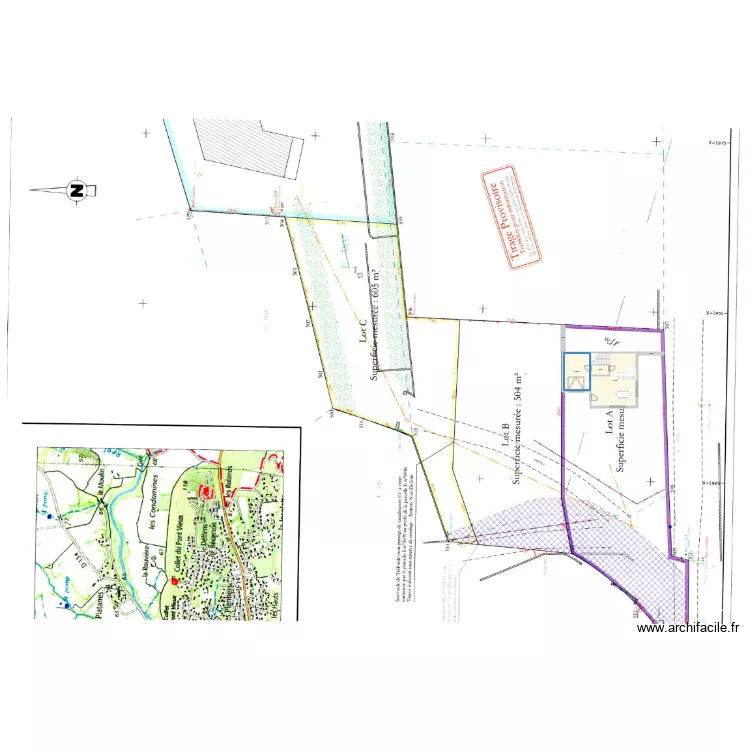 Plan n2 sur terrain. Plan de 