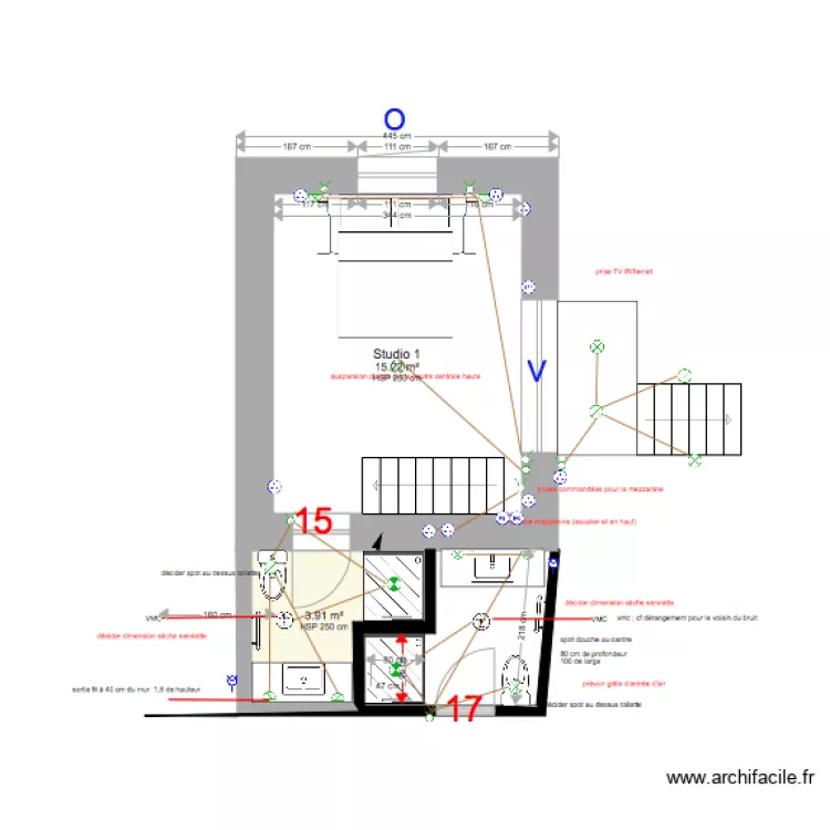 QUINTA STUDIO 1. Plan de 