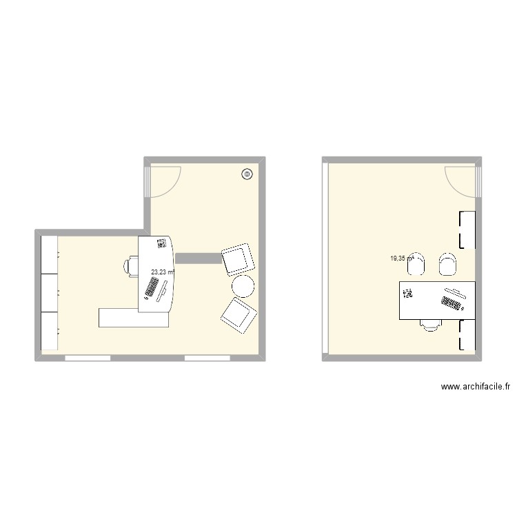 iacf. Plan de 2 pièces et 43 m2