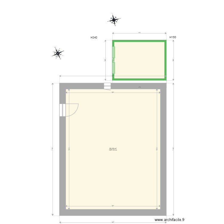Cabanon470350 implantation. Plan de 0 pièce et 0 m2