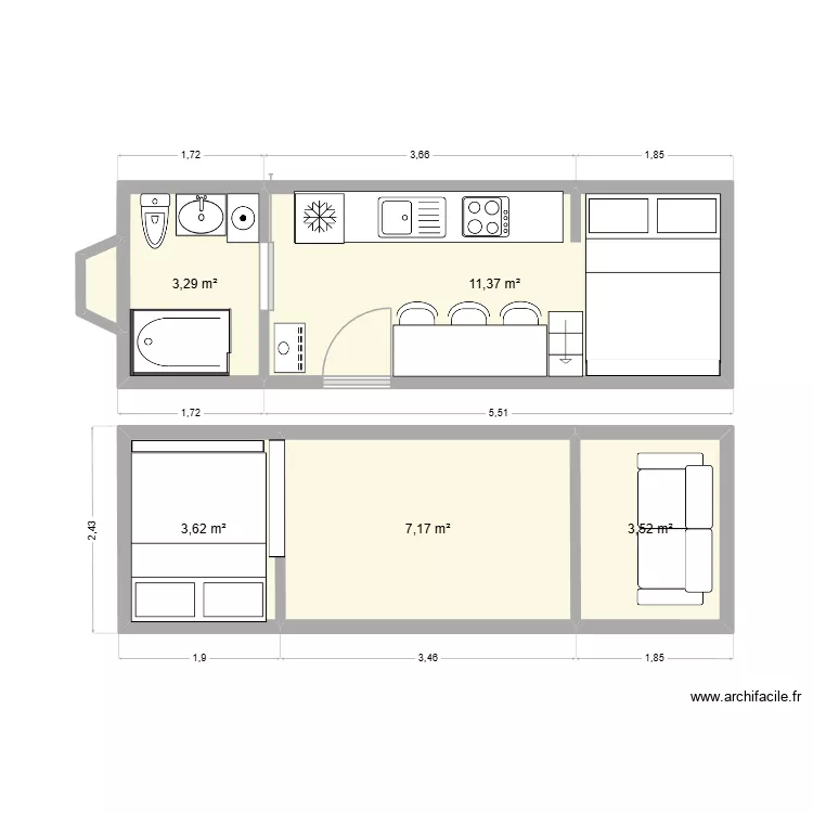 tiny. Plan de 