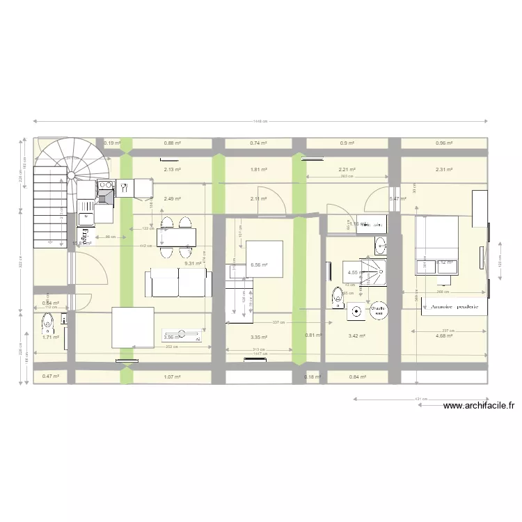 APT16B 20200406 2WC et placard sdb. Plan de 