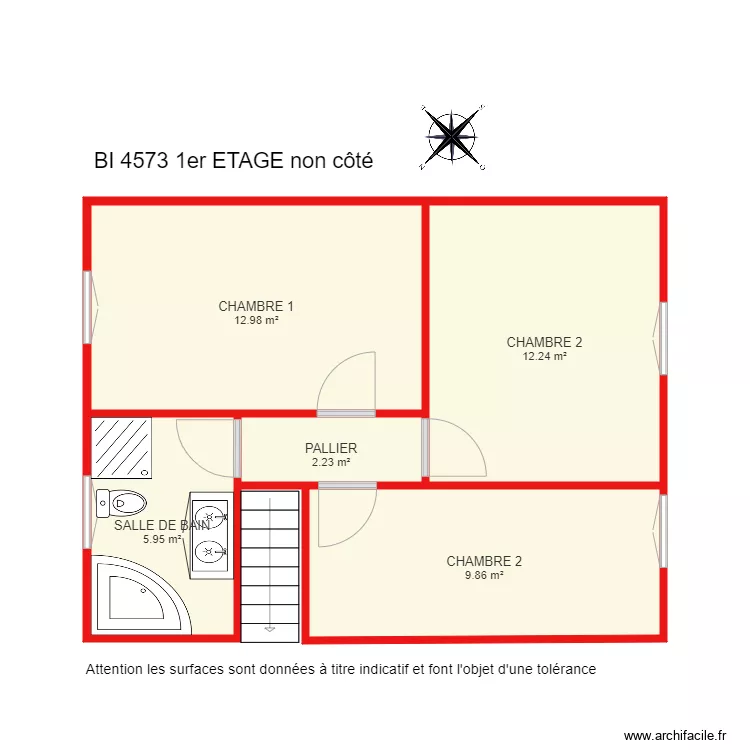 BI 4573 1er étage côté. Plan de BI 4573 1er étage côté. Plan de