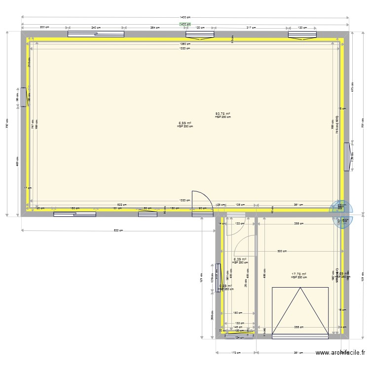 futur maison4. Plan de 6 pièces et 221 m2