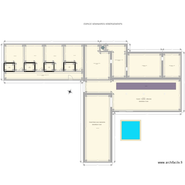 Bourganeuf 23 Espace  Séminaires et hébergements. Plan de 0 pièce et 0 m2