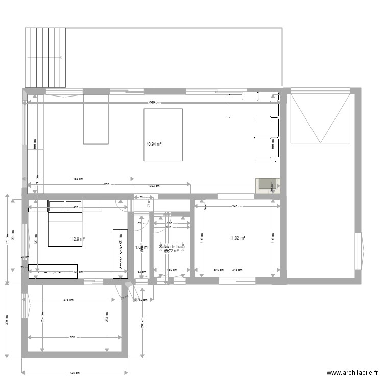 rez de chaussee renovation amenagement interieur. Plan de 0 pièce et 0 m2