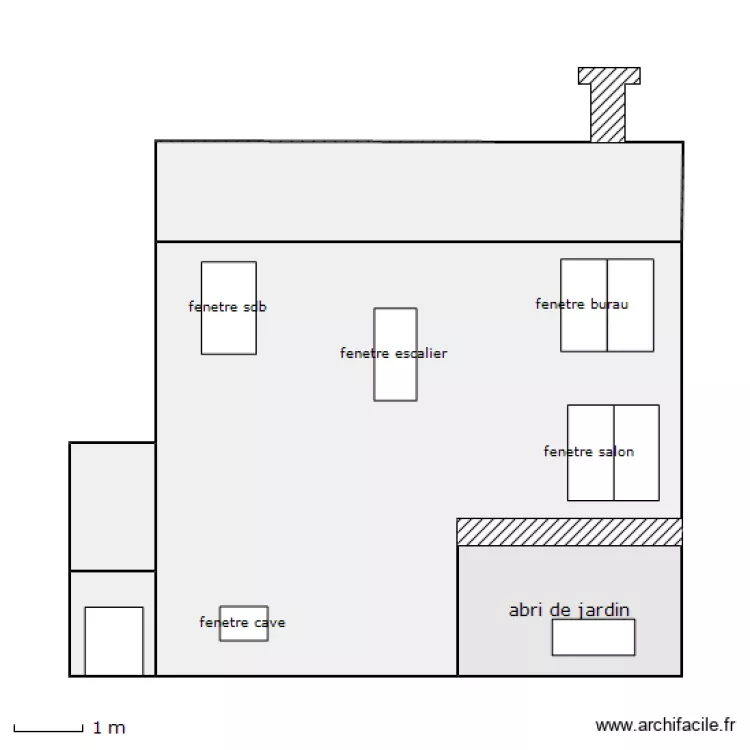 facade ar avant modif. Plan de facade ar avant modif. Plan de