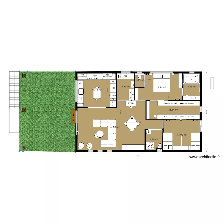 maison  sous sol. Plan de 