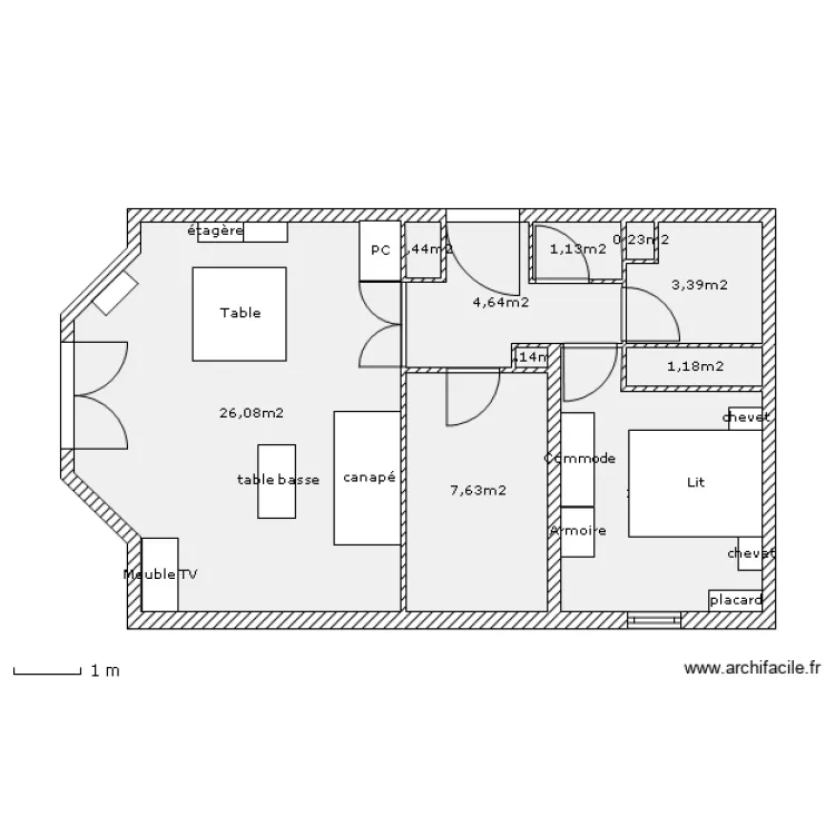 Appartement. Plan de 