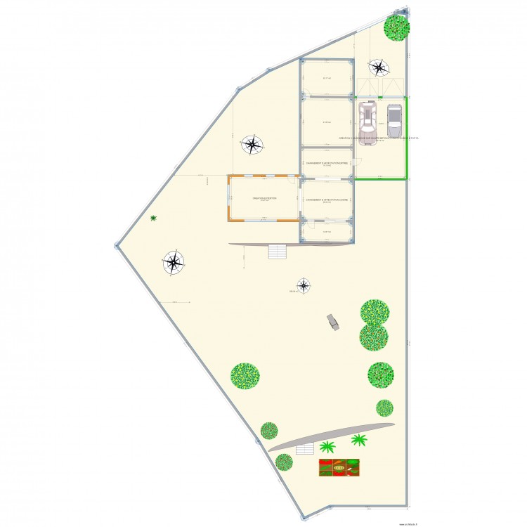 DECLARATION DE TRAVAUX EXTENTION. Plan de 0 pièce et 0 m2