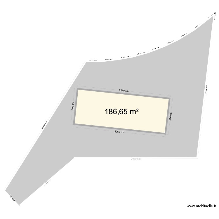 Pompignac plan de masse. Plan de 1 pièce et 187 m2