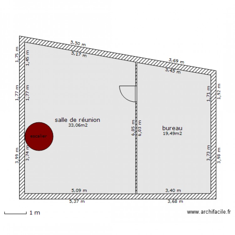 dufour futur 1e etage. Plan de 0 pièce et 0 m2