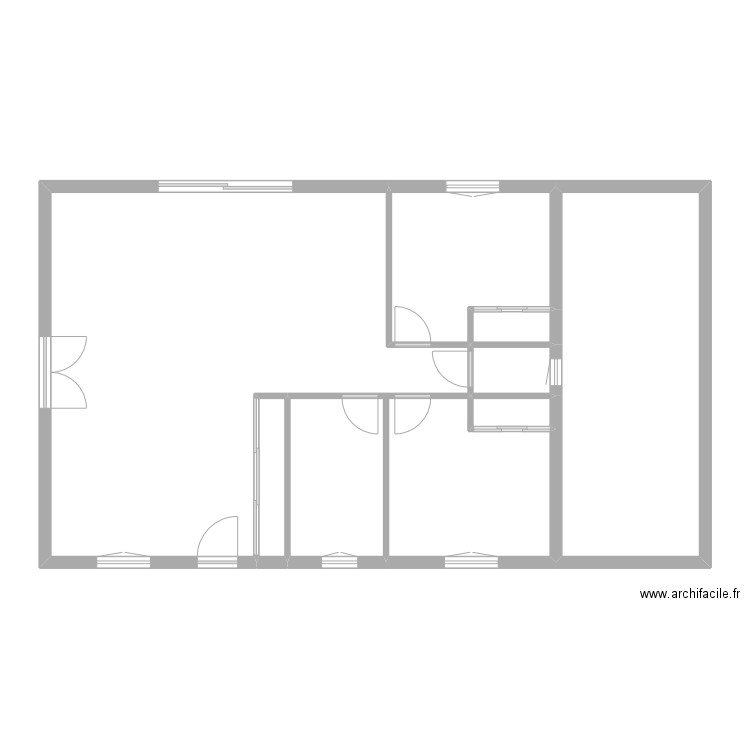 barbe. Plan de 8 pièces et 113 m2