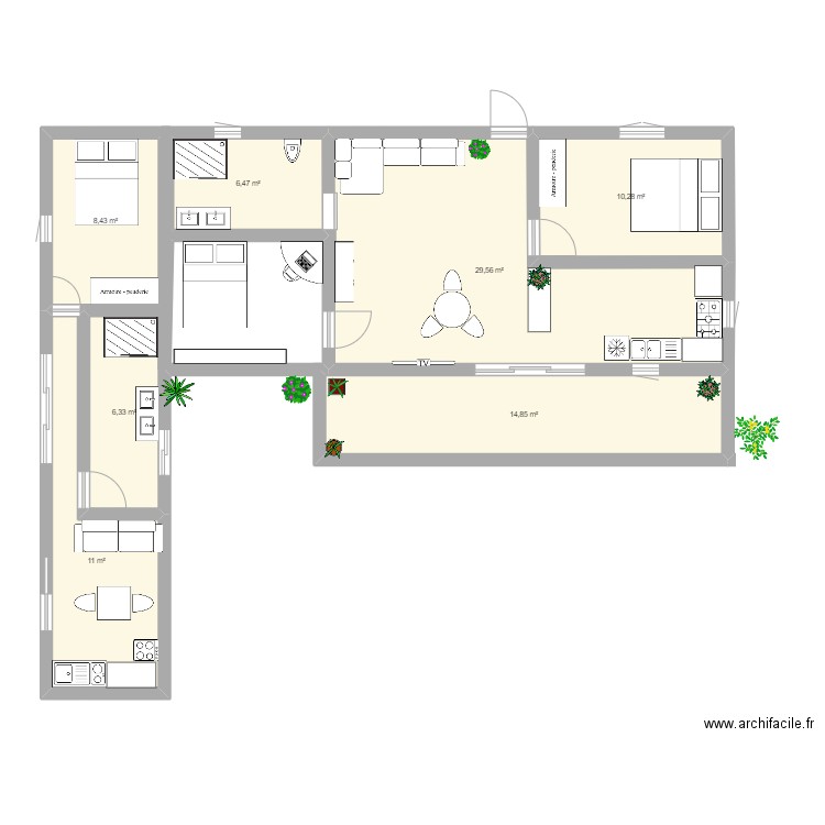 maison. Plan de 0 pièce et 0 m2