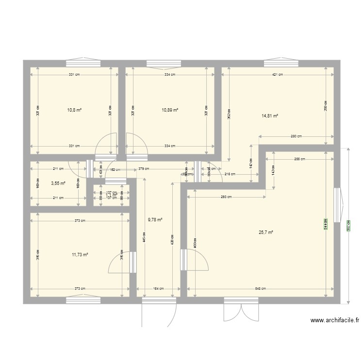 Maison St Georges plan 2. Plan de 8 pièces et 88 m2