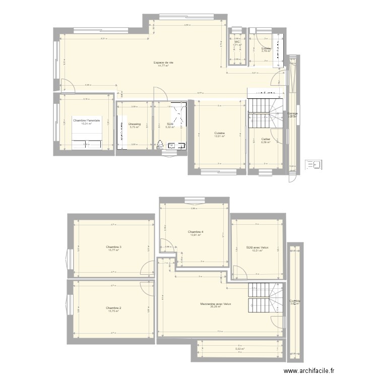 Maison avec etage. Plan de 0 pièce et 0 m2