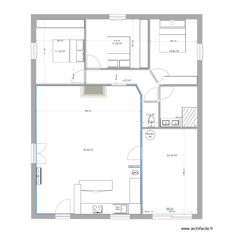 Maison Babeth meubl&eacute;e. Plan de 0 pièce et 0 m2