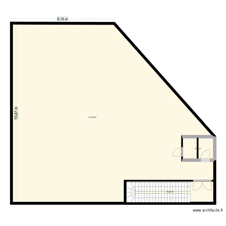 EVREUX FLOOR 1. Plan de 3 pièces et 230 m2