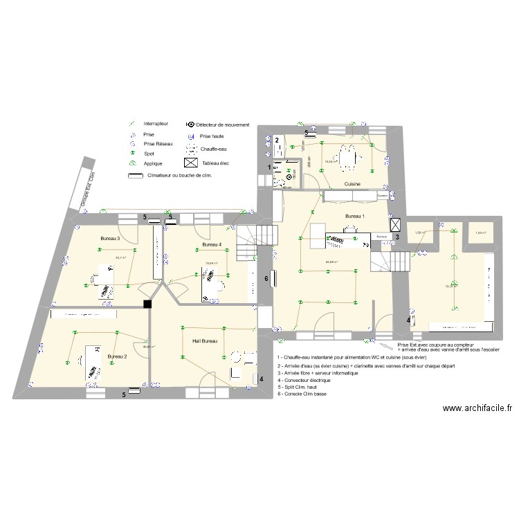 V07-05-2023 Elec. Plan de 17 pièces et 336 m2