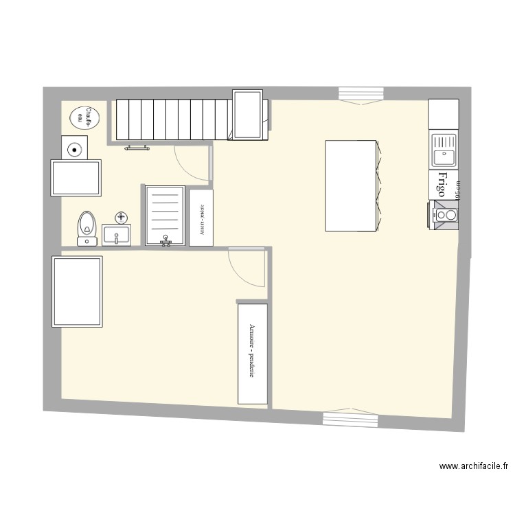 étage 2 projet pour annonce. Plan de 0 pièce et 0 m2