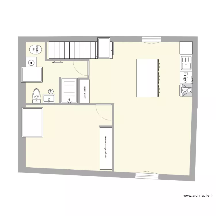 &eacute;tage 2 projet pour annonce. Plan de 