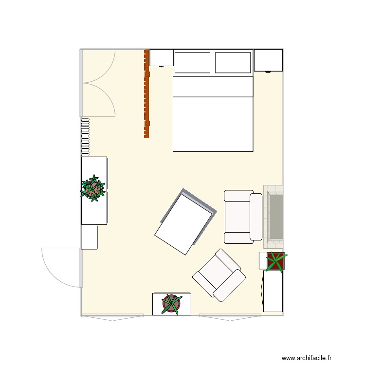 Nouvelle chambre. Plan de 0 pièce et 0 m2 Nouvelle chambre. Plan de 0 pièce et 0 m2