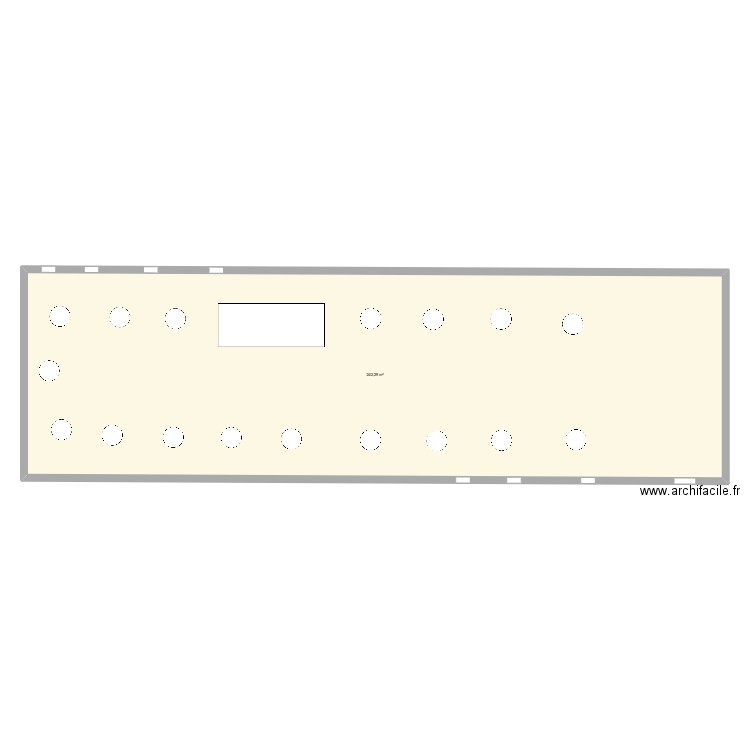 table . Plan de 1 pièce et 242 m2