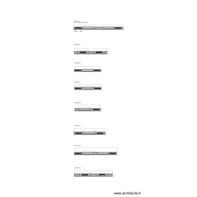 Vasques Chambres. Plan de 